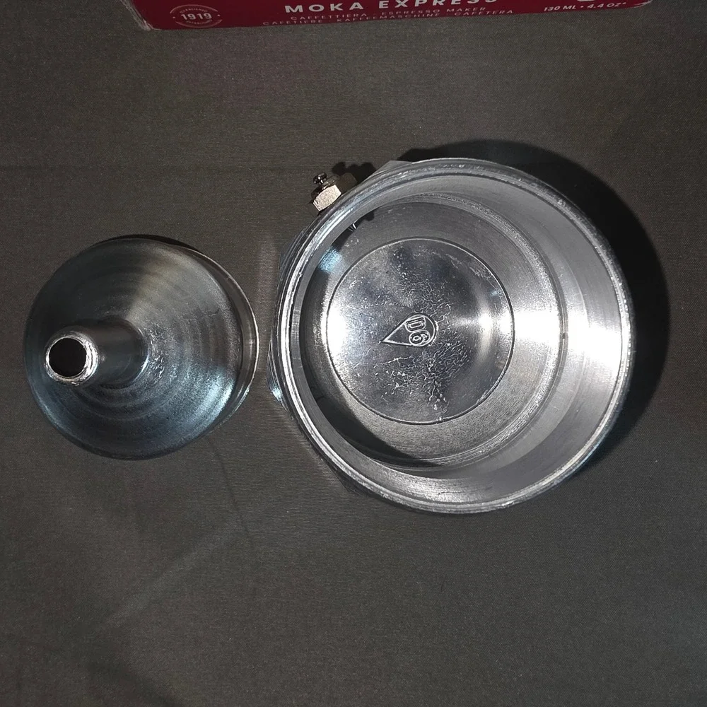 Bialetti Moka Express 3 Cup Stovetop Espresso Maker Silver Aluminum Italy